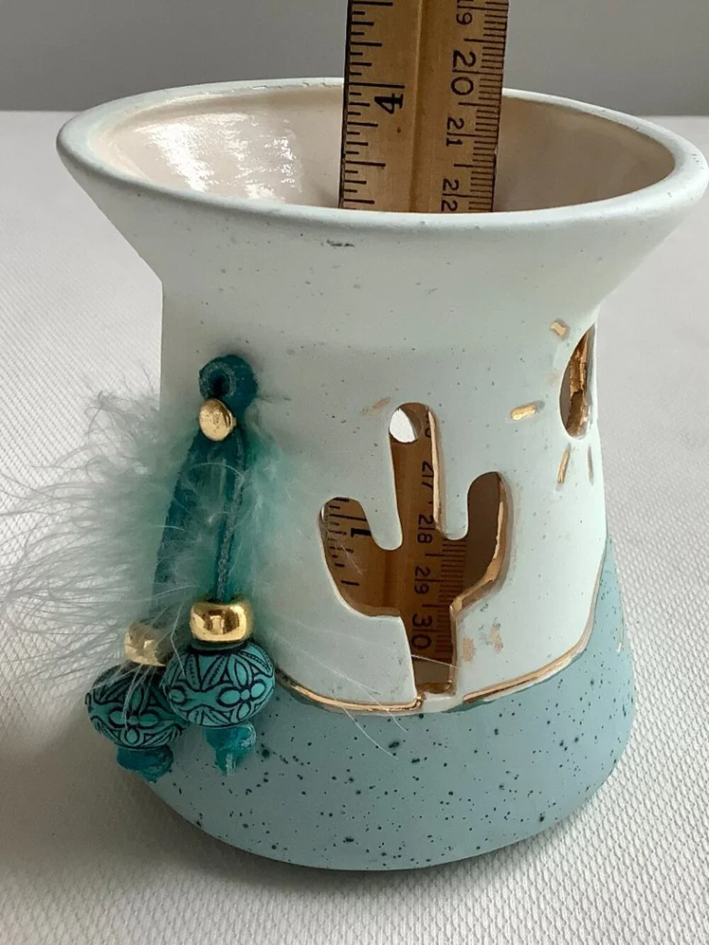 Collection of small Southwest Candle holders Clay Ceramic